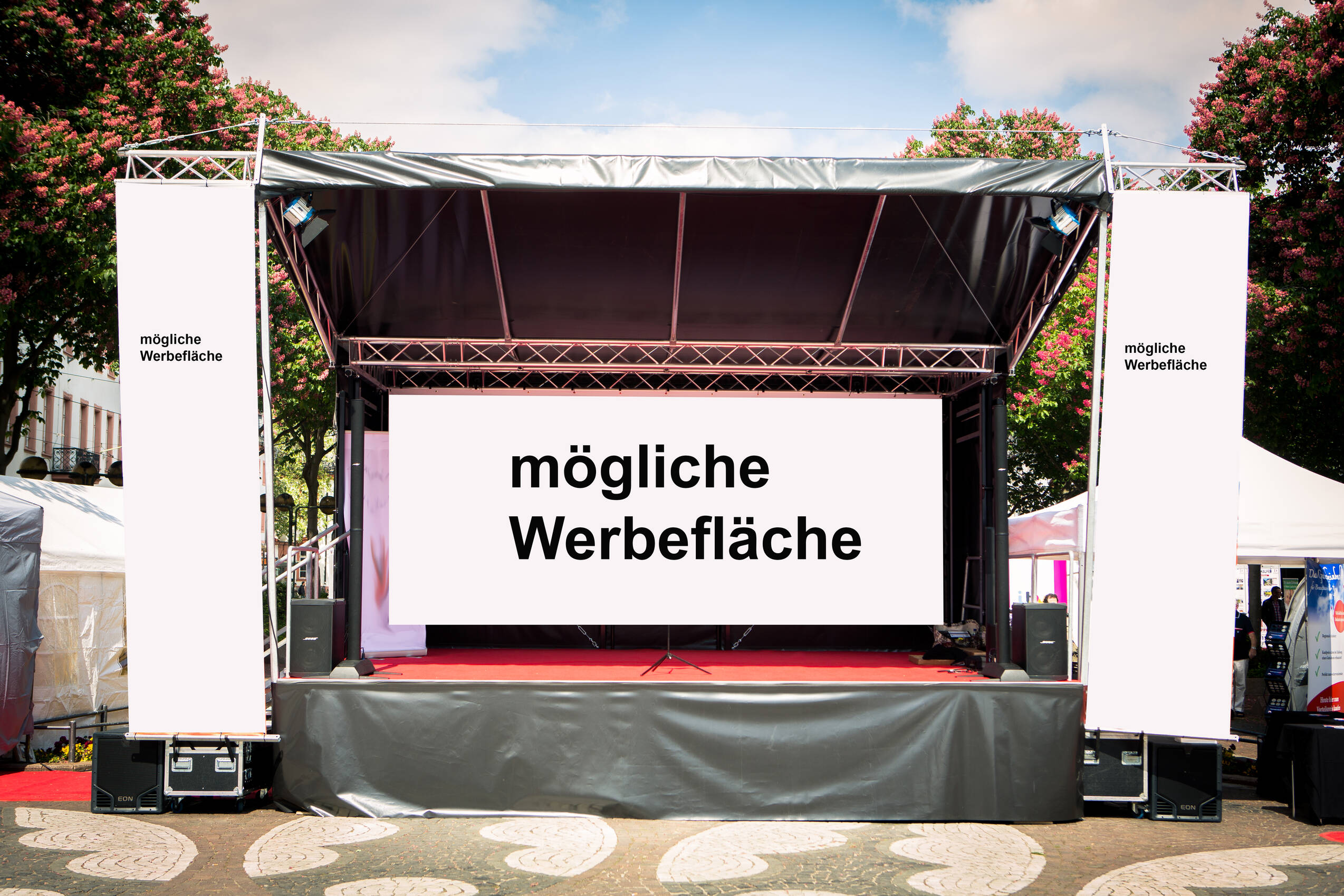 Werbeflächen Bühne